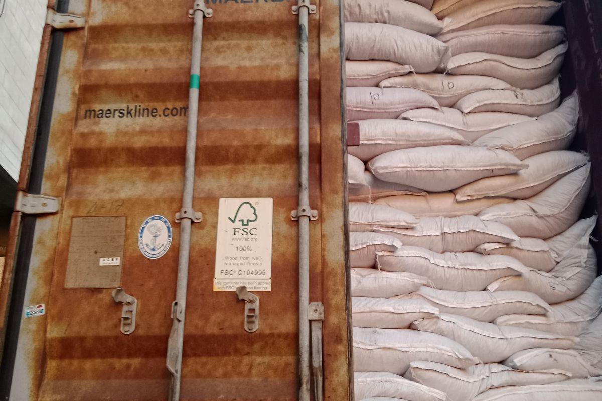 Kohenoor export consignment loaded in a container